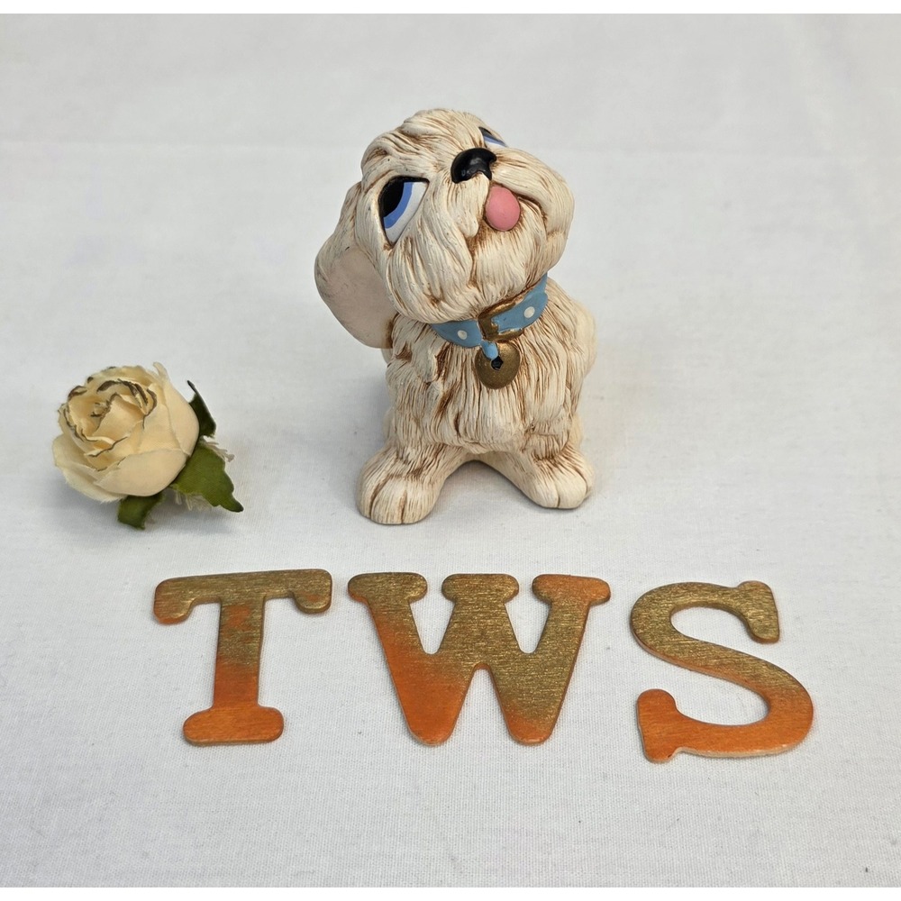 PenDelfin Tammy‎ Dog Figurine Vintage Stonecraft Hand Painted Made in England 3"